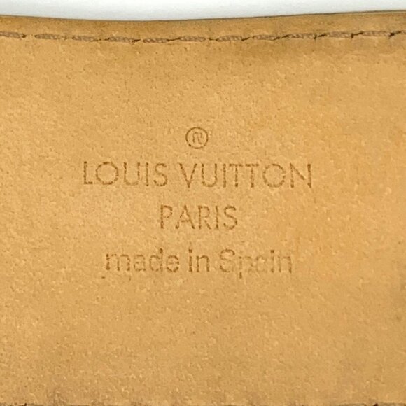 Louis Vuitton Color-Block Logo Buckle Checkered Pattern Leather Belt - Picture 8 of 9